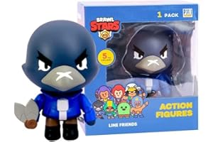 Brawl Stars CROW Actionfigur | 11,4 cm große Sammlerstücke Spielzeugfigur | P.M.I. Ofically Licensed Toys | Supercell | Geschenk für Videospieler | Gelenkfigur