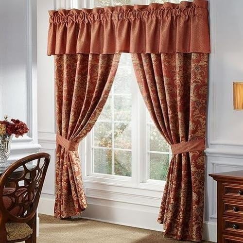 Waterford Hamilton 50"x84" Pole Top Drape Panel &amp; Tie-Back by Waterford Linens