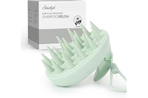 Sndyi Massaggiatore Cuoio Capelluto, Paglia di Grano Spazzola Massaggio Cuoio Capelluto, Spazzola per Shampoo per Pulizia Profonda e Stimola la Crescita Capelli[Bagnato e Secco], Verde