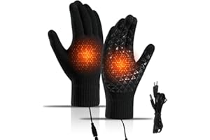 Fivtsme Guantes calefactables USB, Guantes Aptos para Pantallas Táctiles, Guantes calefactables USB para Hombres y Mujeres, Guantes de Invierno para Ciclismo Motocicleta Senderismo Esquí