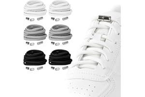 Owelth 6 par elastycznych sznurowadeł bez wiązania, sznurowadła z szybkim zapięciem, gumowe sznurowadła bez pętli, bez wiązania, do uprawiania sportu, butów trekkingowych, sneakersów