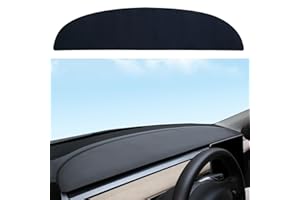 TOPABYTE Housse de Tableau de Bord pour Tesla Model Y 2020-2024 et Model 3 2017-2023 - Tapis de Tableau de Bord - Protection Contre les Reflets - Accessoires Décoratifs D'intérieur de Voiture