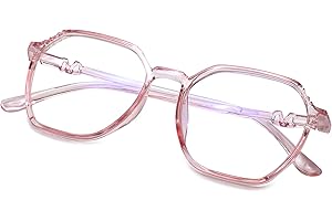 Peter Jones Square Computer Glasses for Women/Girls with Zero Power Blue Light Blocking Glare Lenses (SIZE MEDIUM) AG5196