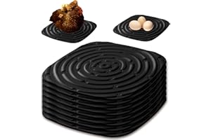 TEFOLA 8 Pack Soft Nesting Pads for Chicken Coop, 11.8'' Washable Chicken Nest Mats Sponge Chicken Nesting Box Pads, Reusable Nesting Mats Hen House Box Accessory for Chicken Coop Eggs Protecting (Black)