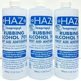 Haz 500 ml Isopropyl Rubbing Alcohol First Aid Antiseptic - Pack of 3