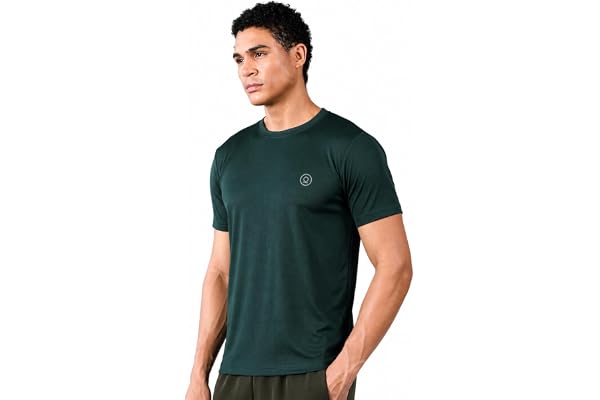 CHKOKKO Gym T Shirts for Men Workout Activewear Solid Quick Dry Sports Tshirt for man Breathable Lightweight Half Sleeve Regular Fit Round Neck Running Boys T Shirt