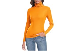 Bkazwe Maglie Termiche Donna Maglia Donna Collo Alto Confezione Cotone Manica Lunga Leggero Aderente Basic Top Elegante Intimo Traspirante Elasticizzato Sottogiacca Termico Termica Donne