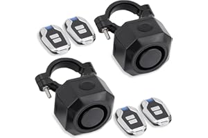 BALUOQI Zwei Pakete Fahrrad Horn Elektrofahrzeug Alarm Wireless Vibration Alarm System mit Bewegungssensor Wasserdichter wiederaufladbarer Diebstahl Alarm für Ebikes Fahrrad Roller