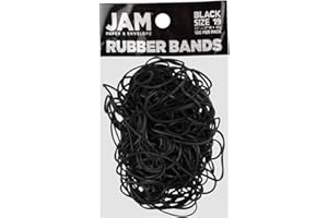 ‎JAM PAPER JAM PAPER Strapazierfähige Gummibänder - Größe 19 - Schwarze Mehrzweck Gummibänder - 100/Packung