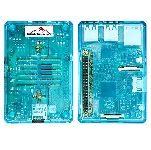 Electronic Alps Techniker Gehäuse SET für Raspberry Pi 3 mit Videokurs und Gummifüßen | GPIO Zugang | auch für Raspberry Pi 2 Modell B (blau/blue) - 6