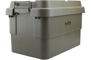 VFM e-Store - Storage Box 50L Carry Handles Camping Box, Lid Safe Dry Storage Outdoors Camping Hiking Holidays Festivals Travel - Green 36 X 39 X 59cm