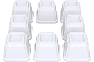 Lutown-Teen Bed Risers 4 inch Heavy Duty Furniture Risers for Sofas, Chair Risers Sofa Risers Table Risers Set of 8 Pack, White