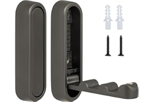 YIWONFU ​4 Piezas Ganchos de Pared Plegables e Invisibles de Aluminio - Ganchos Colgador, Autoadhesiv Gancho Pared Puerta para Puerta, Baño, Dormitorio y Cocina, para Colgar Bufandas, Abrigos (Gris 2 uds)