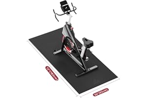 HAPBEAR Treadmill Mat, 183×92cm/ 213×92cm×6mm, Exercise Bike Mat, Heavy-Duty Floor Protector, Non-slip, Noise Reduction, Waterproof