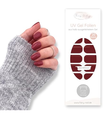 Fairy Nail UV-Gelfolien – 20 Stück, Halb Ausgehärtet & Selbstklebend (Design: Melone)