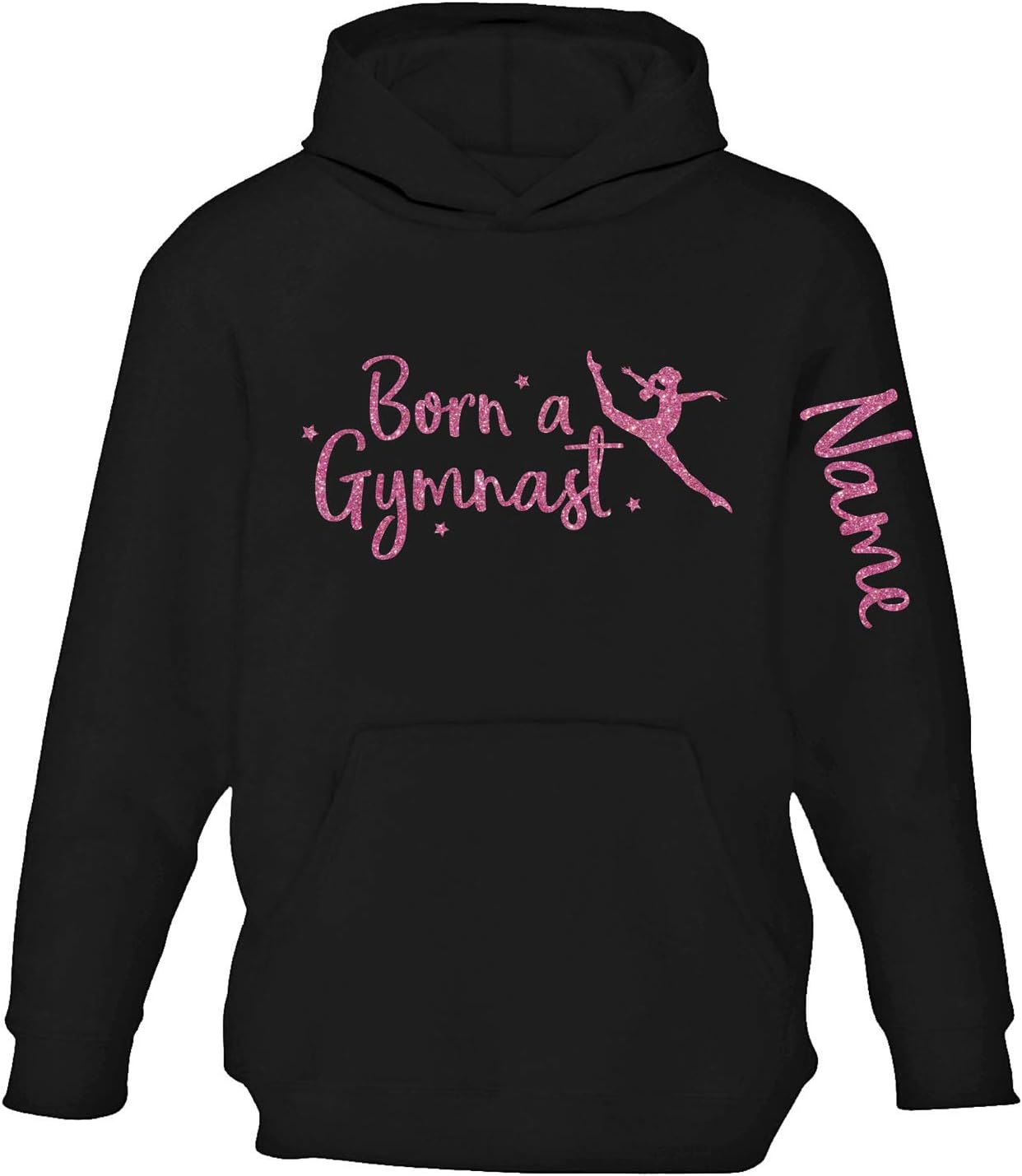 beyondsomePersonalised Glitter Street Dance Childrens Hoodie Girls Dance Hoody Arm Print