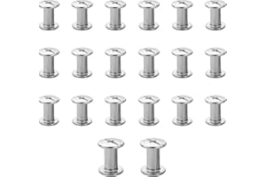 JJWNMLL 20 Sets Chicago Screw Posts, Rivet Chicago Binding Screws, Metal Rivet Replacement Repair for Bags, Collar, Harness, Luggage, Purse, Dog Lead, Backpack, Belt