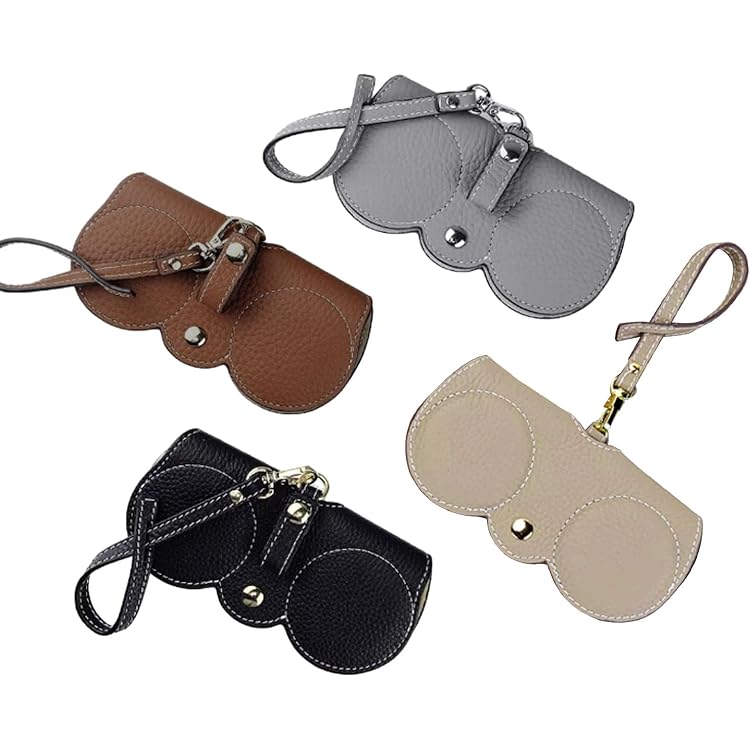 6 étuis à Lunettes Souples En Cuir PU - Avec Mousqueton, Multi-couleurs - Protection Et Transport Facile - 10