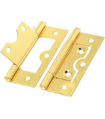 Flush Door Hinges,4 Pieces Heavy Duty Stainless Steel Small Flush Hinge With Screws For Cabinet Closet Furniture And DIY Bearing Mute 4 - View #12