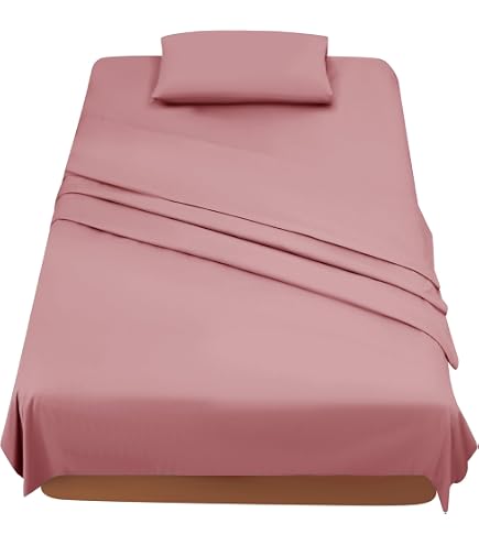 MAXIME MAISON Parure De Lit 90x200 Microfibre Made In Italy - Drap Housse, Drap Plat, Taie D'Oreiller