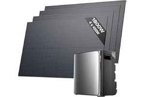 EF ECOFLOW ECOFLOW Stream Ultra X Centrale elettrica da balcone da 3,84 kWh con microinverter +4 Pannelli 450W, ingressi solari da 2,8 kW|4 MPPT, Dual AC 1,2 kW, 6000 Cicli, espandibile da 23 kWh, TOU, AI