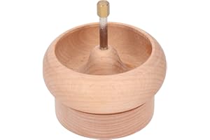 EUJGOOV Spinner de Cuentas de Madera de 10cm para Hacer Joyas, Soporte de Cuentas con Cuentas de Colores Mezclados, Línea de Cristal