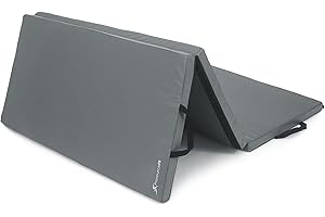 ‎PROSOURCEFIT Prosource dreifach Faltbare Dicke Gymnastikmatte, 1,8 x 1,2 m, mit Tragegriffen für Tumbling, Kampfsport, Gymnastik, Stretching, Core Workouts