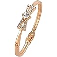 Nilu's Collection Rose Gold Plated Chain Bracelet for Women Ladies AAA Cubic Zircon Crystal Jewelry Kadaa (Design 6)