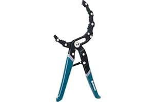 LIBRATON Oil Filter Wrench, 12" Oil Filter Pliers, Quick Adjustable Oil Filter Removal Tool with Spring Structure (2-3/8" to 4-3/4" Opening), One-Hand Use, for Cars, Motorcycles & Trucks