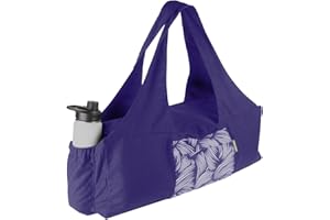 Yoga-Mad Large Yoga Mat Bag | Full Zip Yoga Bag with Bottle Holder | Unisex Carrier | Stores Mat and Accessories | Suitable for Pilates, Yoga, Gym, Fits Most Mat Sizes