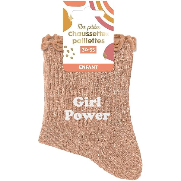 Chaussettes Pailletées STC Pour Fille 6-10 Ans - Modèle Rebelle Multicolore En Coton
