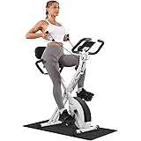 Micyox MX-600 Cyclette Magnetica con Schienale Bicicletta da Ciclismo da Interno Pieghevole con Display LCD e Sensore di Freq
