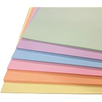 Lot 60 Feuilles Carton Pastel A4 160g/m² - 6 Couleurs Pour Créations, Scrapbooking Et Impression