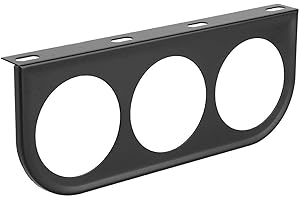 BEDIFFER Support Manometre, 52mm 3 Trous Support de Montage de Jauge Tableau de Bord Coque Jauge Support de Montage Mètre Support de Fer pour Voiture Noir Argent (Noir)