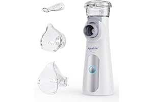 ‎HYGELINK Hygelink Inhalationsgerät Vernebler, Tragbarer Inhalator für Kinder und Erwachsene, Inhaliergerät Set für Atemwegserkrankungen Wirksam, Einstellbarer Sprühnebel,Geräuscharmer,mit Mundstück und 2 Maske