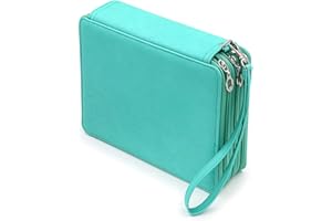 Sumnacon 120 PU cuir Trousse de crayons de couleur sac de crayons pour Dessinateur Professionnel ou Amateur (vert)