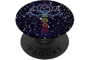 MOONCHILD BOHEMIAN NAMASTE OM ZEN YOGA GIFTS Namaste Zen Yogi de Bohème Chakras de la fleur de lotus PopSockets PopGrip - Support et Grip pour Smartphone/Tablette avec un Top Interchangeable