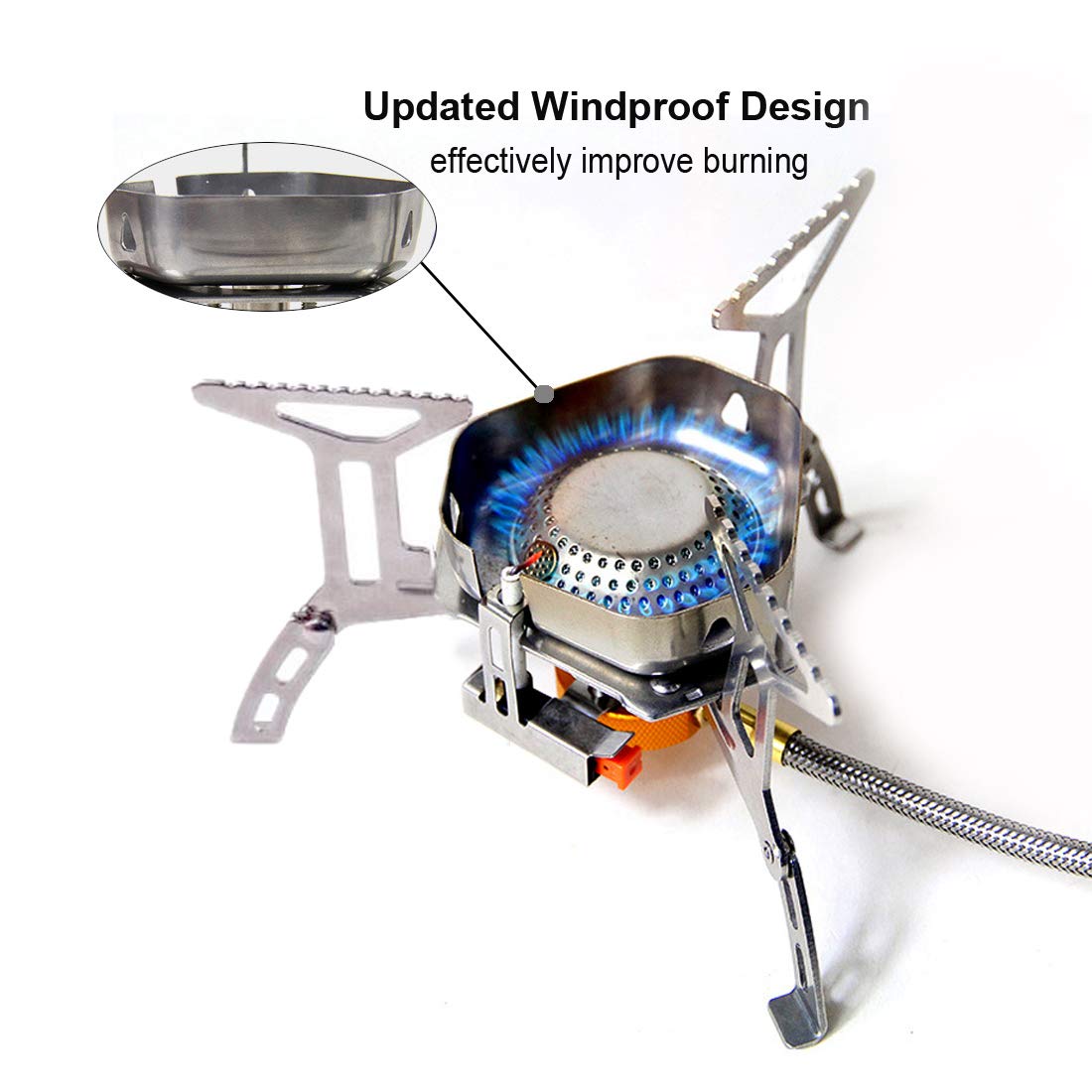 Sagafly Portable Camping Gas Stove Mini, 3500W Windproof Backpacking