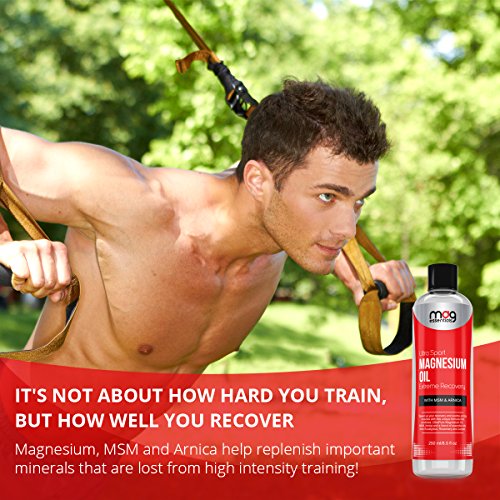MagnesiumÖl Ultra Sport – Muskelregenerations-Öl mit Arnika, MSM und ätherischen Ölen. Hilft bei Muskelkater, Gelenk- und Muskelschmerzen, Krämpfen in den Beinen und Müdigkeit. Beschleunigen Sie Ihre Erholung und seien Sie bereit für Ihr nächstes Workout! - 3