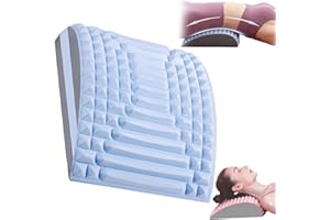 QOSNEOUN Refresh - Neck & Back Stretcher, Refresh - Nacken- und Rückenstrecker, Acemend Back Stretcher, Sciatica Pain Relief Devices, Back Stretcher for Lower Back Pain Relief, Neck Massage Tool (Blue)