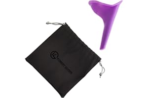 Kobert-Goods Frauen-Urinal Trichter aus flexiblem Silikon sicheres Pinkeln im Stehen & Hocken Unterwegs mit Wasserdichten Aufbewahrungs-Beutel für Schwangere Damen perfekt bei Outdoor-Aktivitäten