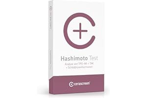 ‎CERASCREEN Hashimoto Test von CERASCREEN – Analyse von Schilddrüsenhormonen (TSH) & Antikörpern | Testkit auf Schilddrüsenunterfunktion und Autoimmunkrankheit von Zuhause | Analyse im professionellen Fachlabor