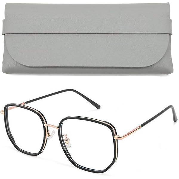 3 Occhiali Anti Luce Blu - Protezione Per PC, Telefono E Tablet - Montatura Nera, Bianca E Leopardata - Unisex