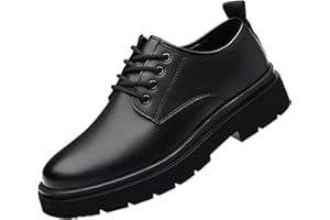 Generisch Schwarze Schuhe Herren, Anzugschuhe Herren Plateau Lackschuhe Atmungsaktiv Halbschuhe Sommerzeit Monkstrap Schuhe Weite H Oxford Neoprenschuhe Leder Business Schuhe Bequeme Barfußschuhe