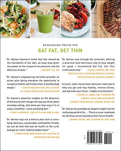 Book's Cover of The Eat Fat, Get Thin Cookbook: More Than 175 Delicious Recipes for Sustained Weight Loss and Vibrant Health