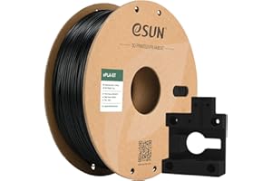 ‎ESUN eSUN Super Wytrzymały Włókno PLA 1,75 mm, Włókno do Drukarek 3D PLA-ST, Dokładność Wymiarowa +/- 0,05 mm, Szpula 1kg (2,2 LBS) Włókno do Drukowania 3D do Drukarek 3D, Czarny
