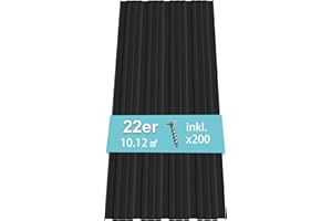 Thanaddo 22er Set Profilblech Trapezblech mit Schraube Blech Metall Dachblech Dach Platten Stahlblechdachplatten 10.12m²