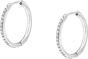 MORELLATO Orecchini a cerchio donna in acciaio, cristalli, collezione CREOLE, idea regalo per madri - SAUP24