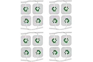 TESMED 16 elettrodi di qualità superiore mm. 40x40, poco più piccoli di quelli standard, per una stimolazione mirata.Non necessitano di gel, per cavetti a spinotto da 2 mm