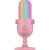 Razer Seiren V3 Chroma - RGB USB Mikrofon - Tap-to-Mute &ouml;zellikli S&uuml;perkardioid Kondenser Mikrofon (Reaktif Aydınlatma, Dijit